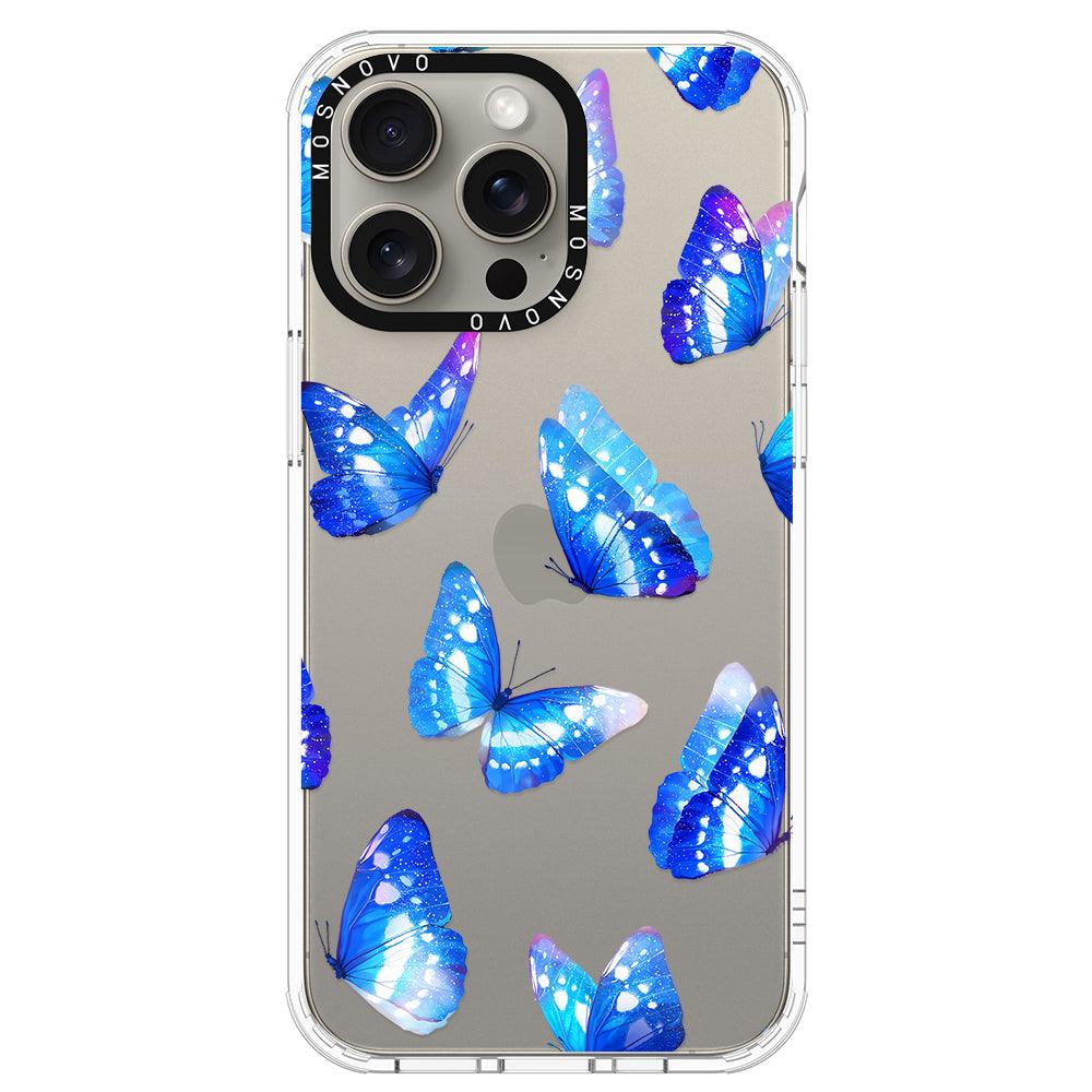 Stunning Blue Butterflies Phone Case - iPhone 15 Pro Max Case - MOSNOVO