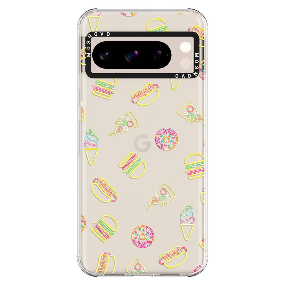 Neon Burgers Phone Case - Google Pixel 8 Pro Case - MOSNOVO