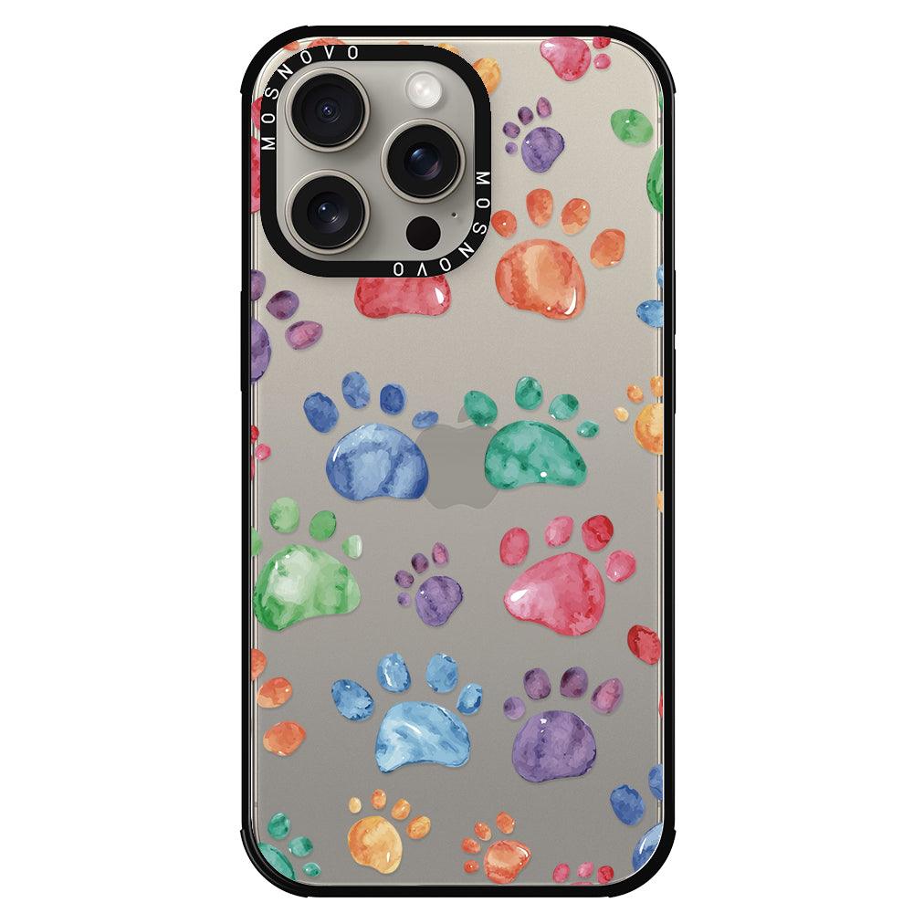 Colorful Paw Phone Case - iPhone 15 Pro Max Case - MOSNOVO