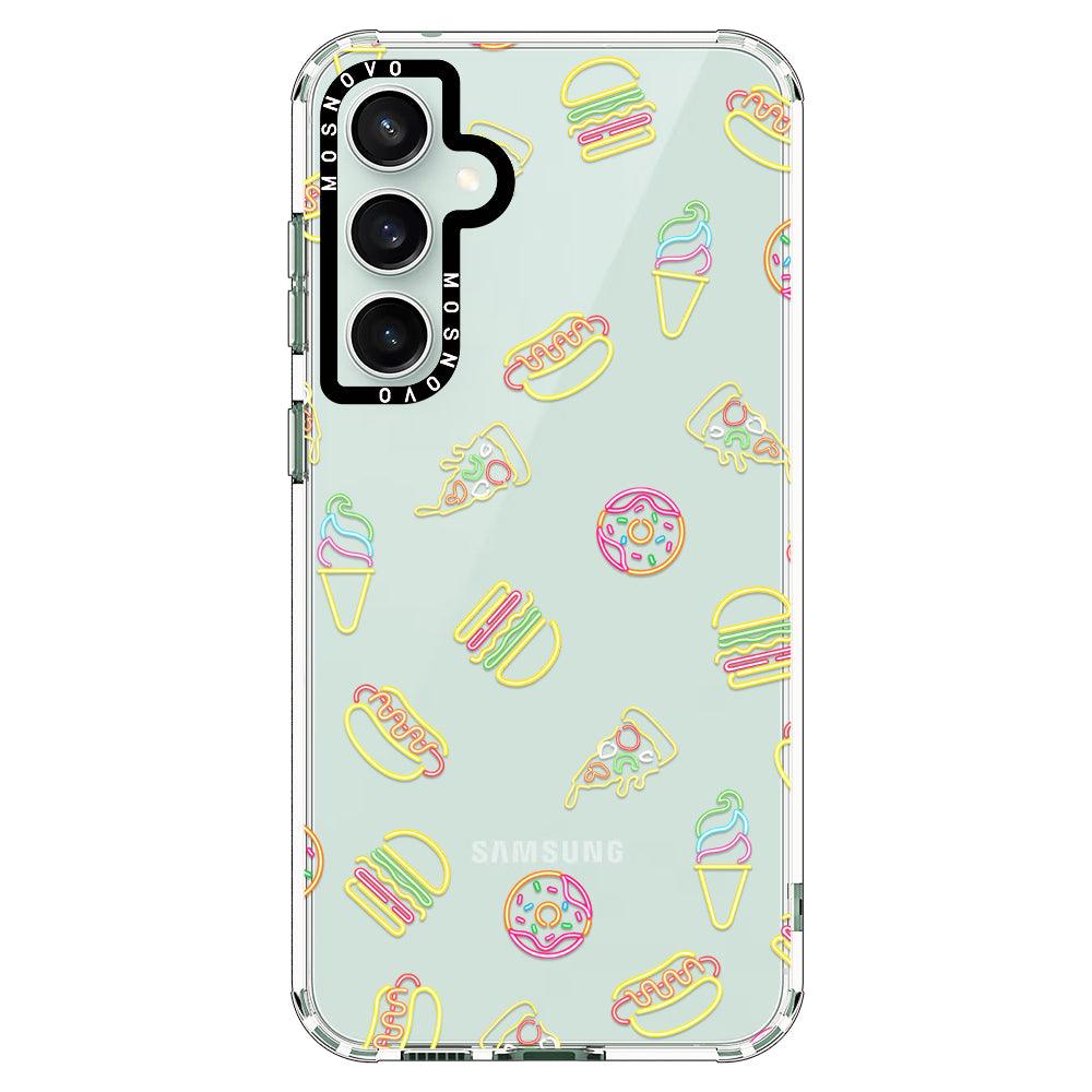 Neon Junk Food Phone Case - Samsung Galaxy S23 FE Case