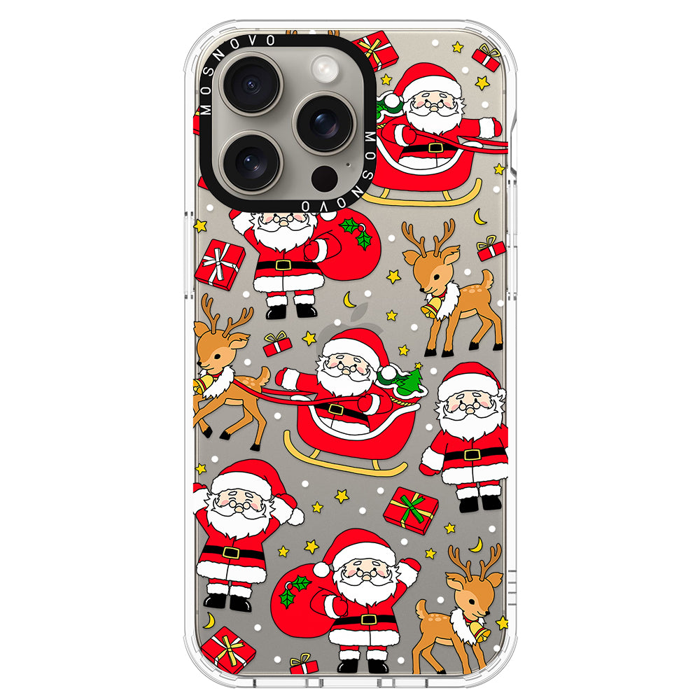 Cute Santa Claus Deer Phone Case - iPhone 15 Pro Max Case - MOSNOVO