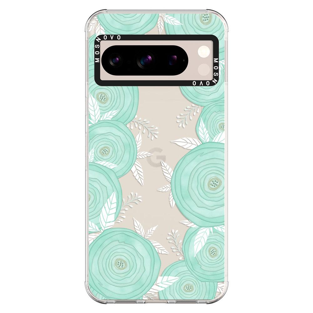 Mint Flower Phone Case - Google Pixel 8 Pro Case - MOSNOVO