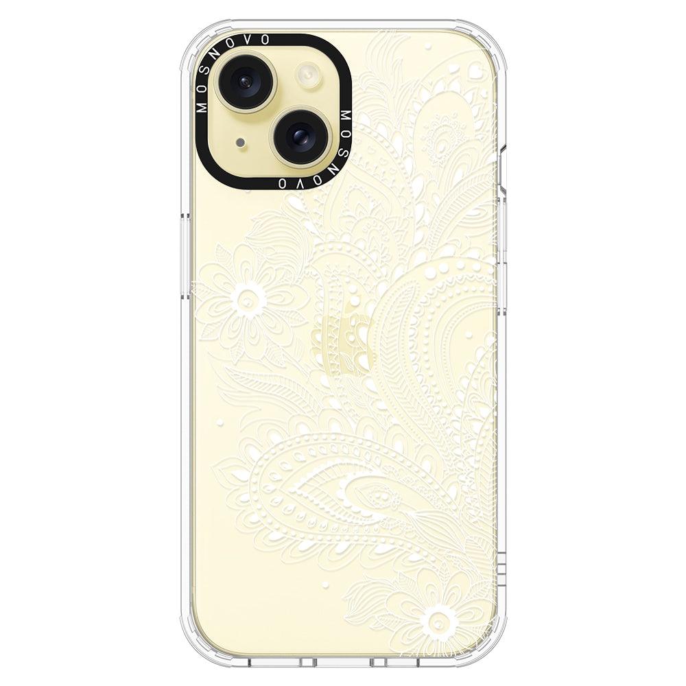 Aesthetic Flower Henna Phone Case - iPhone 15 Case - MOSNOVO