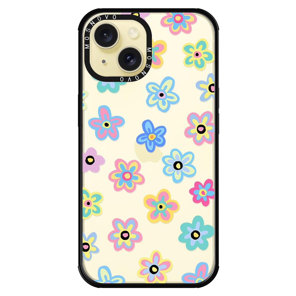 Groovy Flower Phone Case - iPhone 15 Case - MOSNOVO