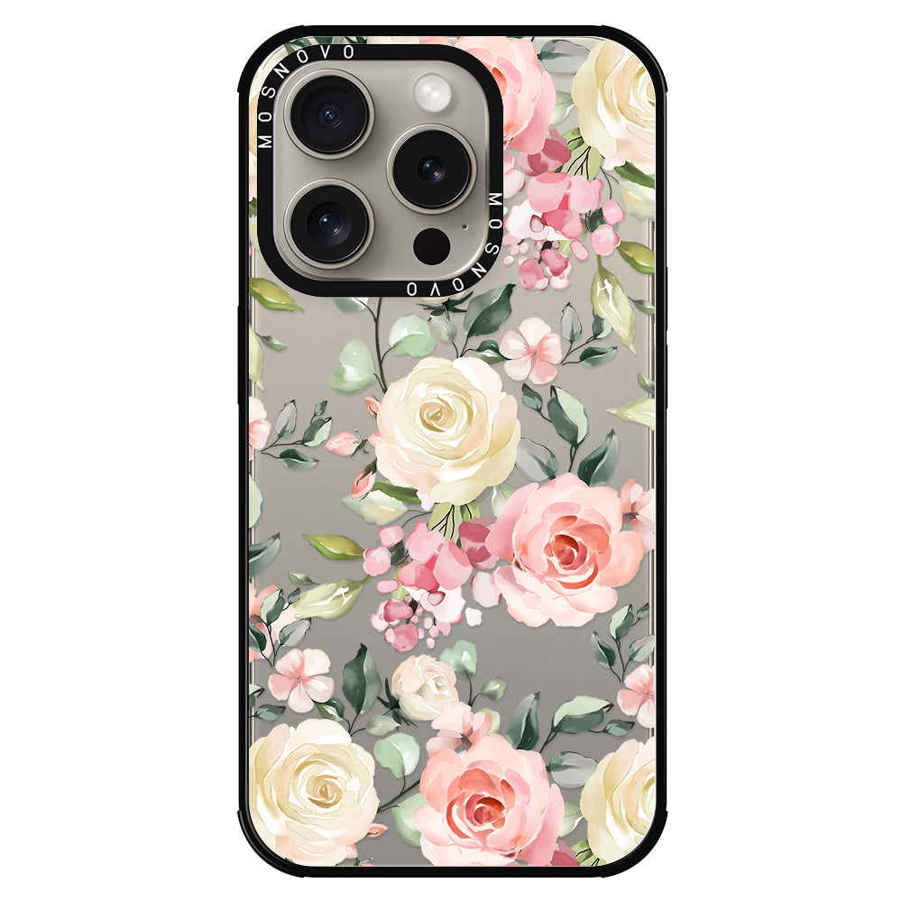 Watercolor Flower Floral Phone Case - iPhone 15 Pro Case - MOSNOVO