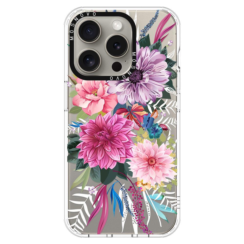 Dahlia Bloom Phone Case - iPhone 15 Pro Case - MOSNOVO