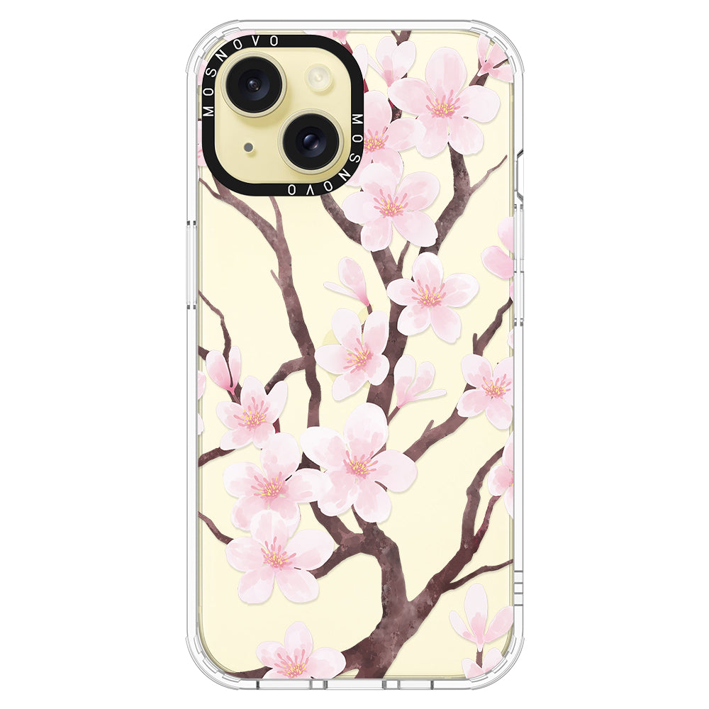 Cherry Blossom Flower Phone Case - iPhone 15 Case - MOSNOVO