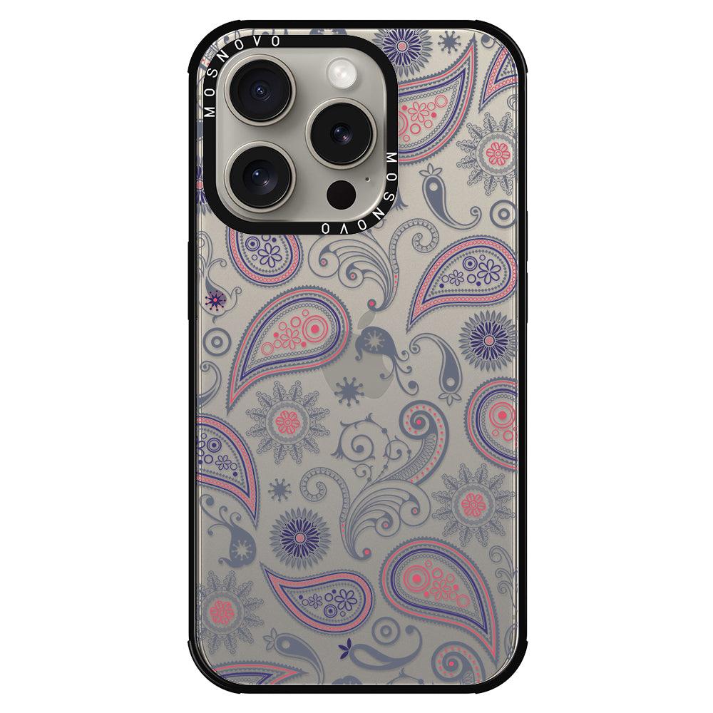 Paisley Phone Case - iPhone 15 Pro Case - MOSNOVO