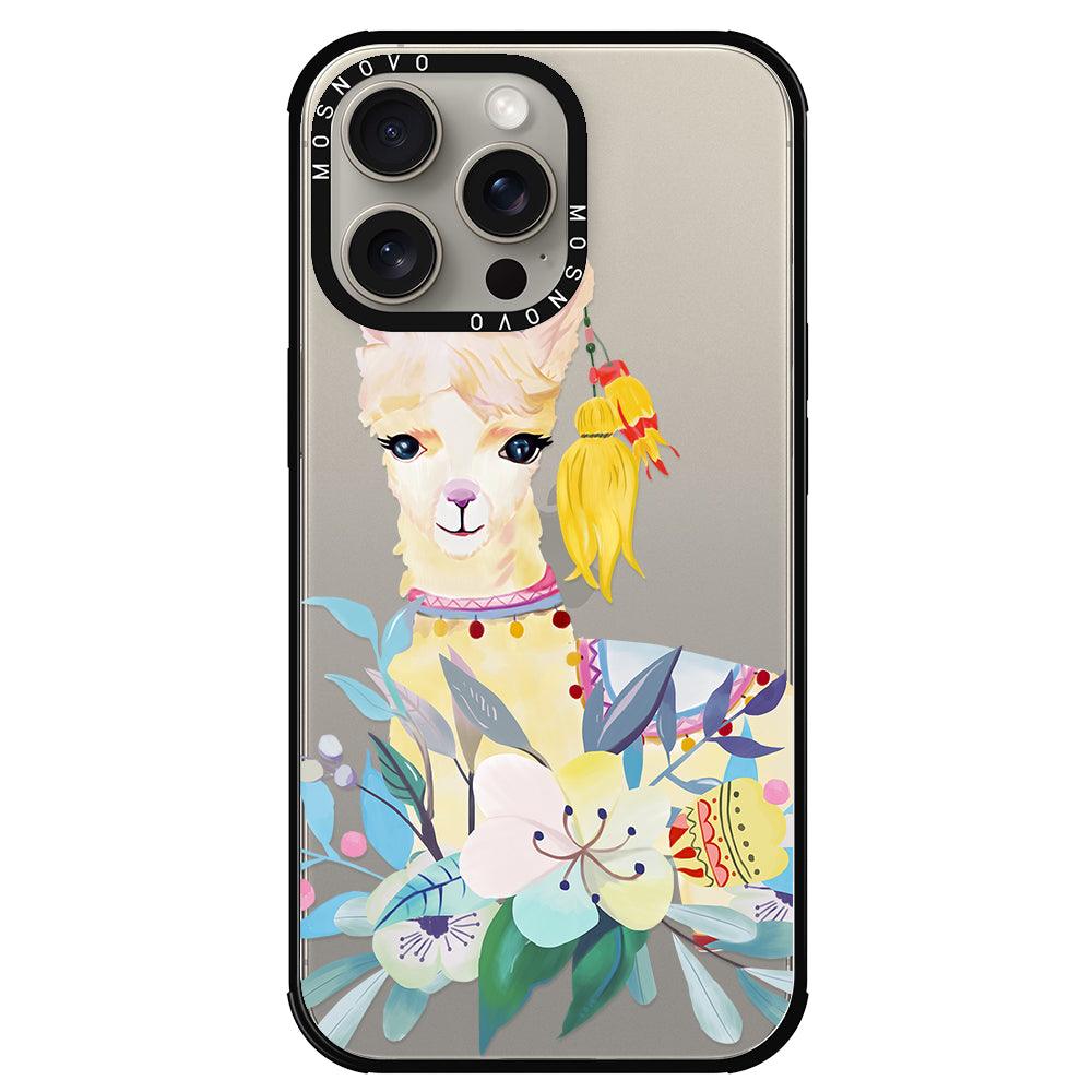 Boho Llama Phone Case - iPhone 15 Pro Max Case - MOSNOVO