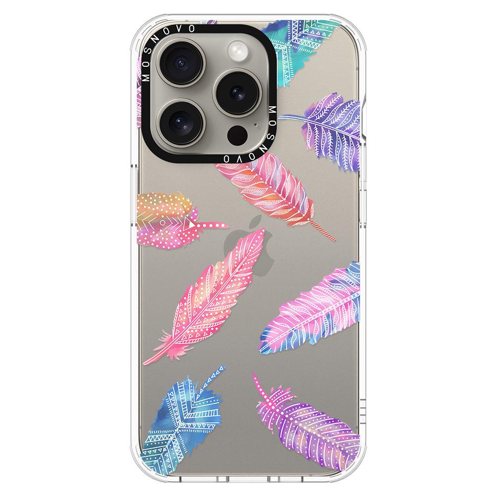 Tribal Feathers Phone Case - iPhone 15 Pro Case - MOSNOVO