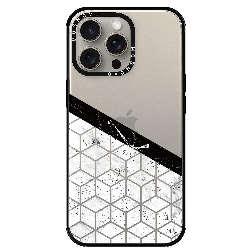 Marble Block Art Phone Case - iPhone 15 Pro Max Case - MOSNOVO