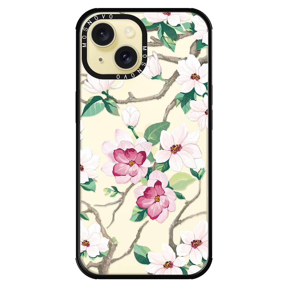 Magnolia Phone Case - iPhone 15 Case - MOSNOVO