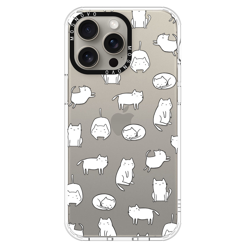 Cute Cats Phone Case - iPhone 15 Pro Max Case - MOSNOVO