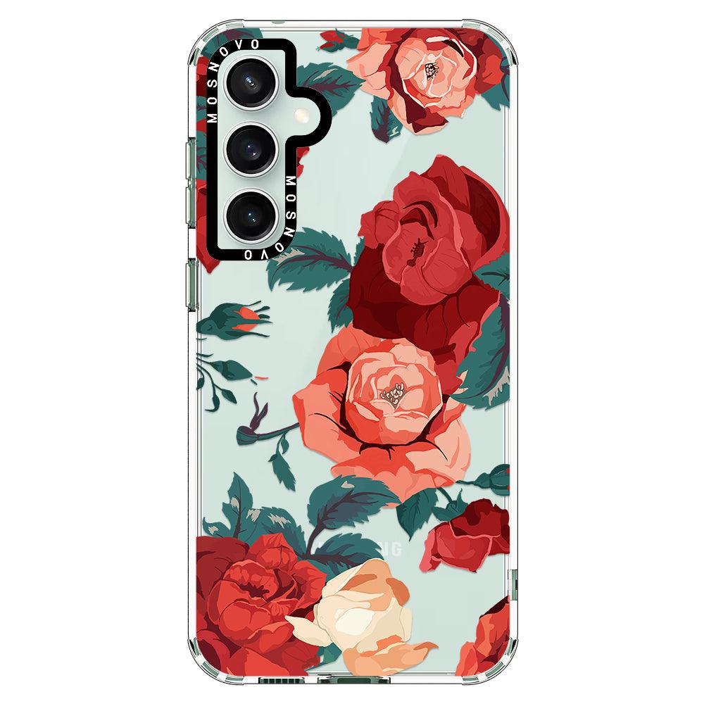 Vintage Red Rose Phone Case - Samsung Galaxy S23 FE Case