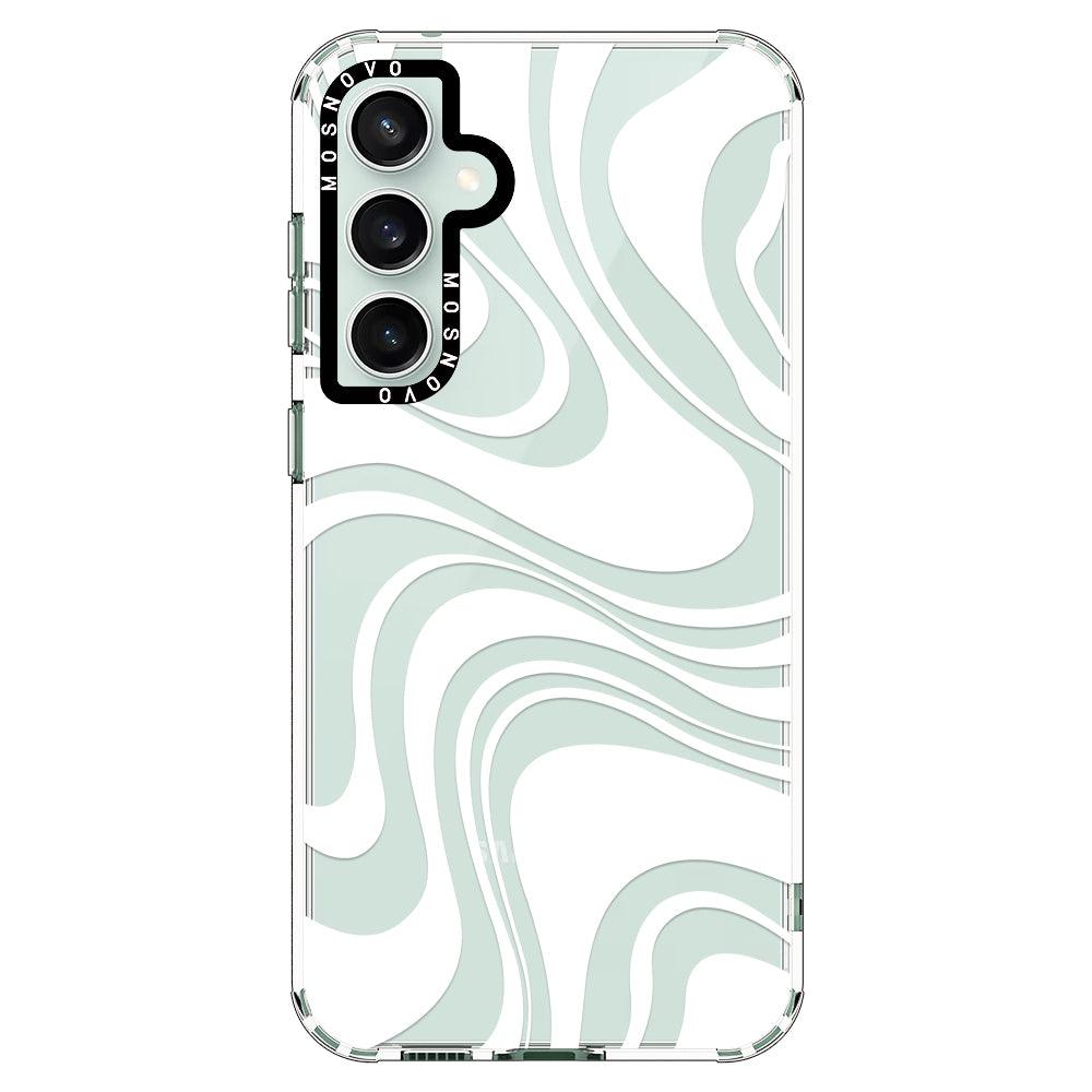 White Swirl Phone Case - Samsung Galaxy S23 FE Case