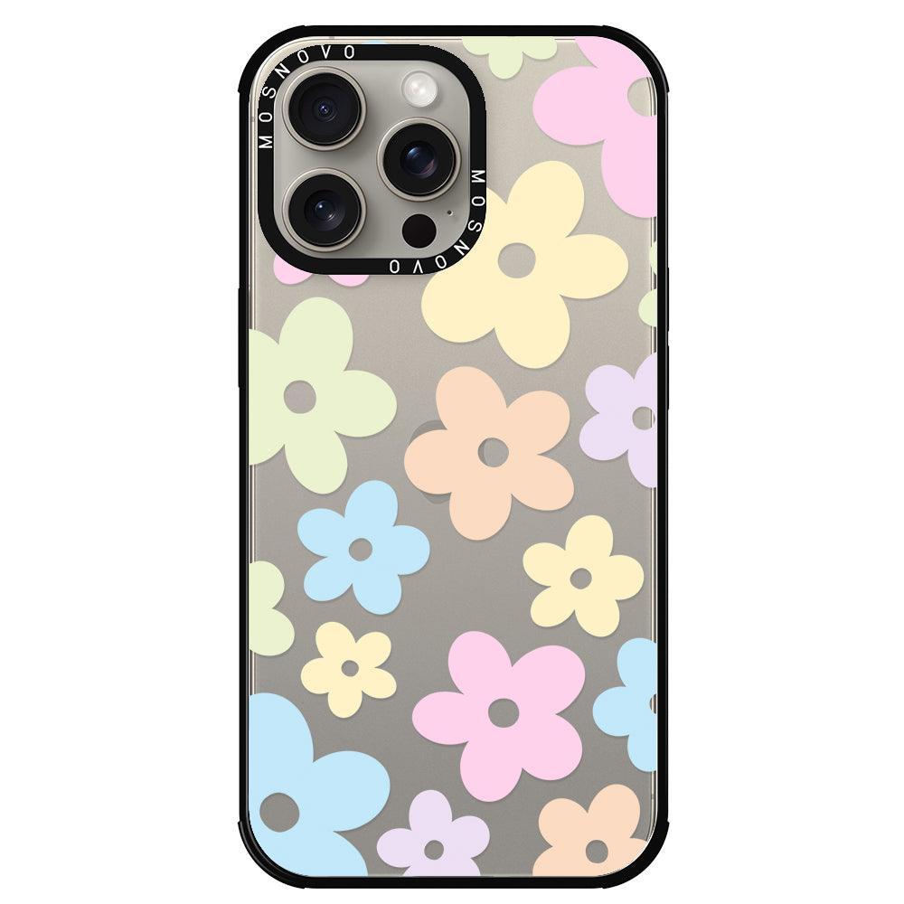 Pastel Flower Phone Case - iPhone 15 Pro Max Case - MOSNOVO