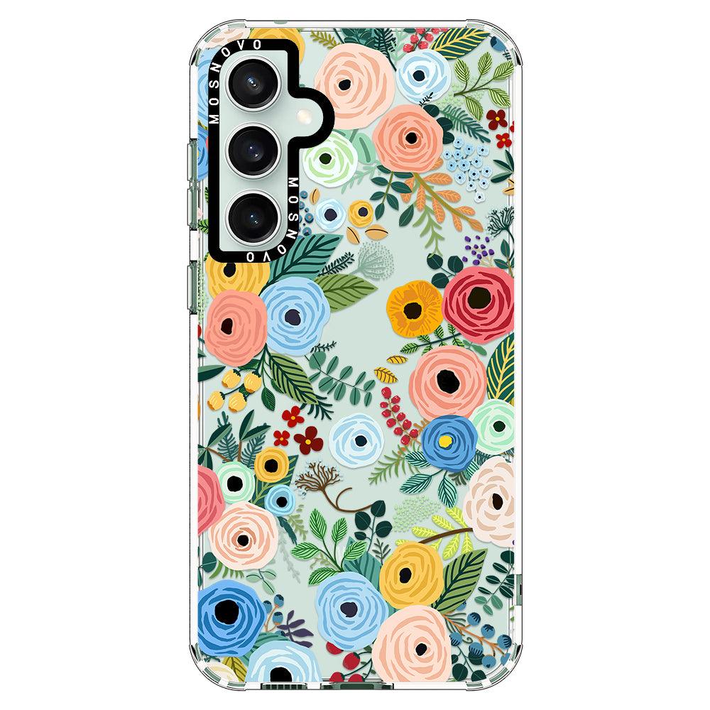 Pastel Floral Garden Phone Case - Samsung Galaxy S23 FE Case