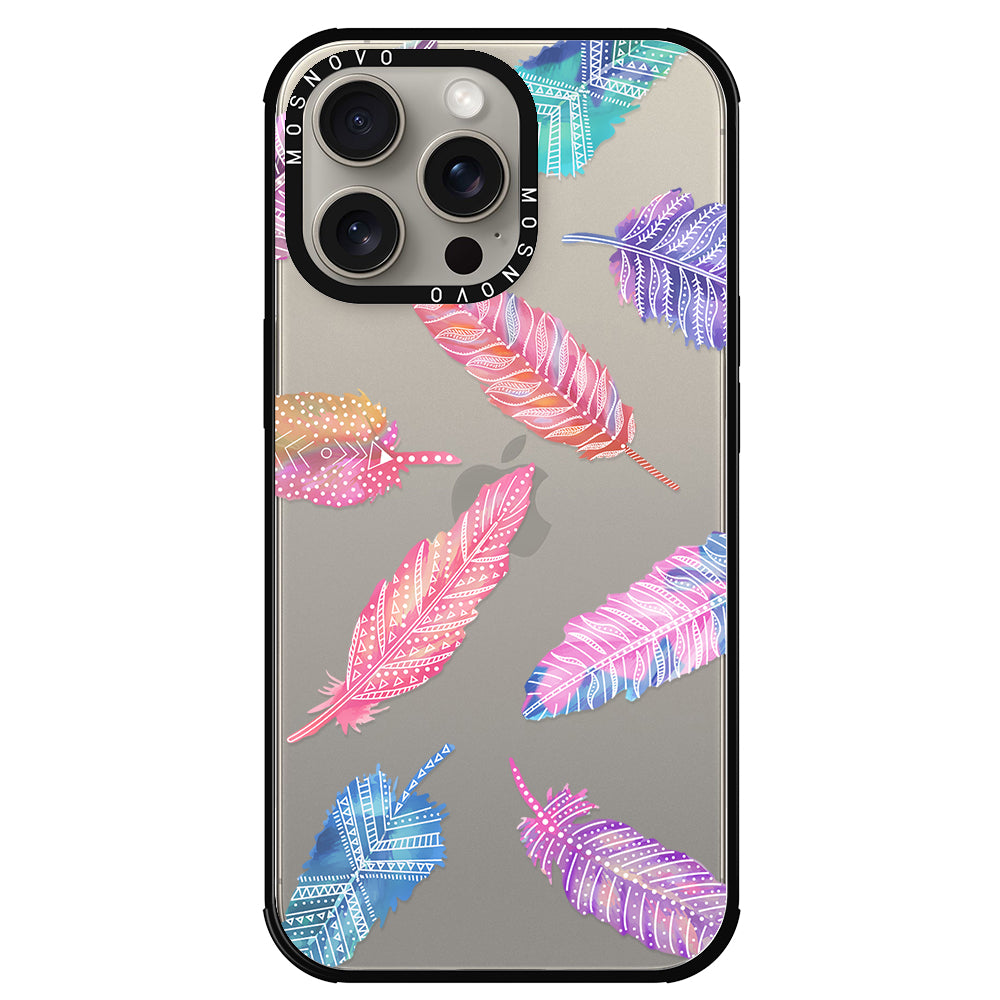 Tribal Feathers Phone Case - iPhone 15 Pro Max Case - MOSNOVO