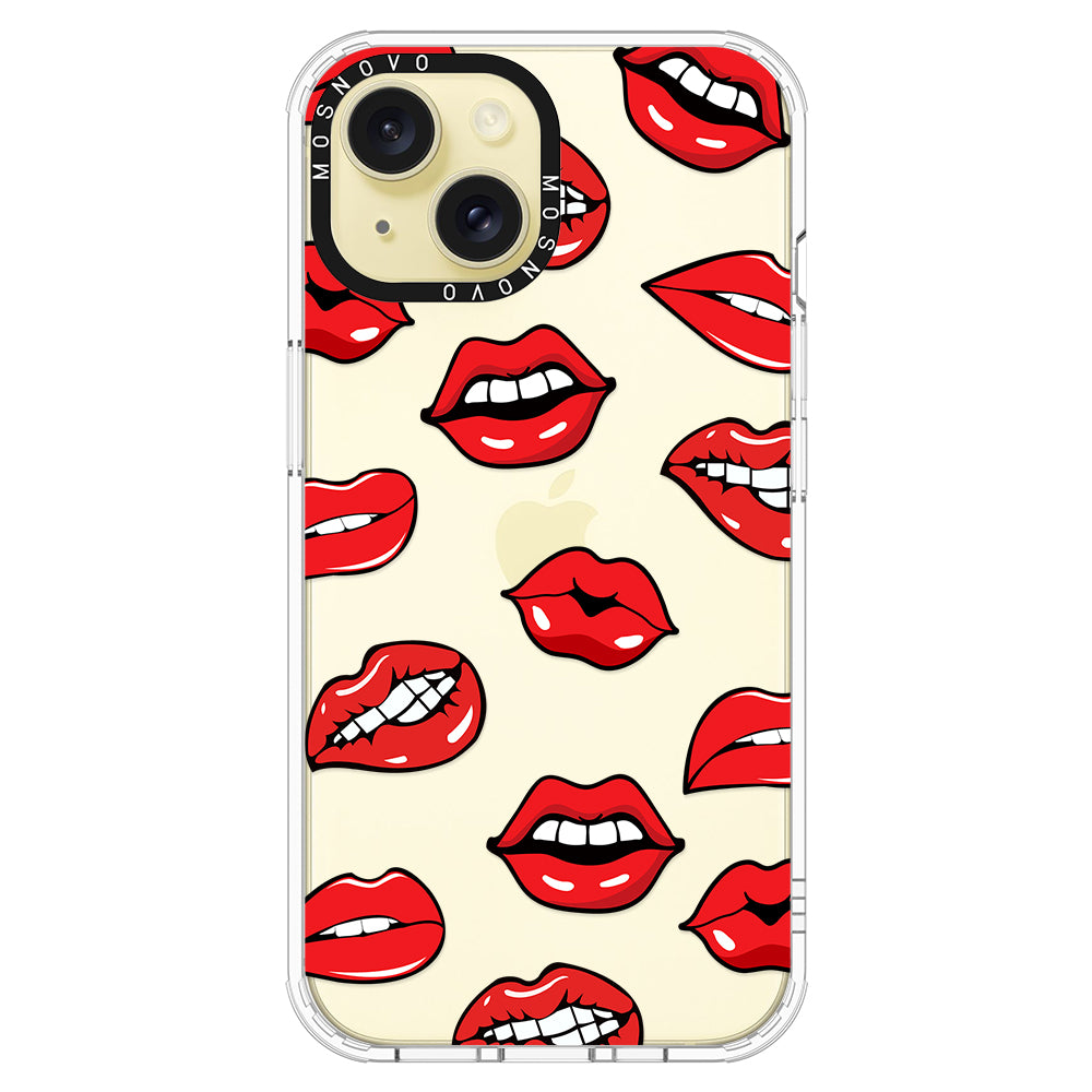 Hot Lips Phone Case - iPhone 15 Plus Case - MOSNOVO