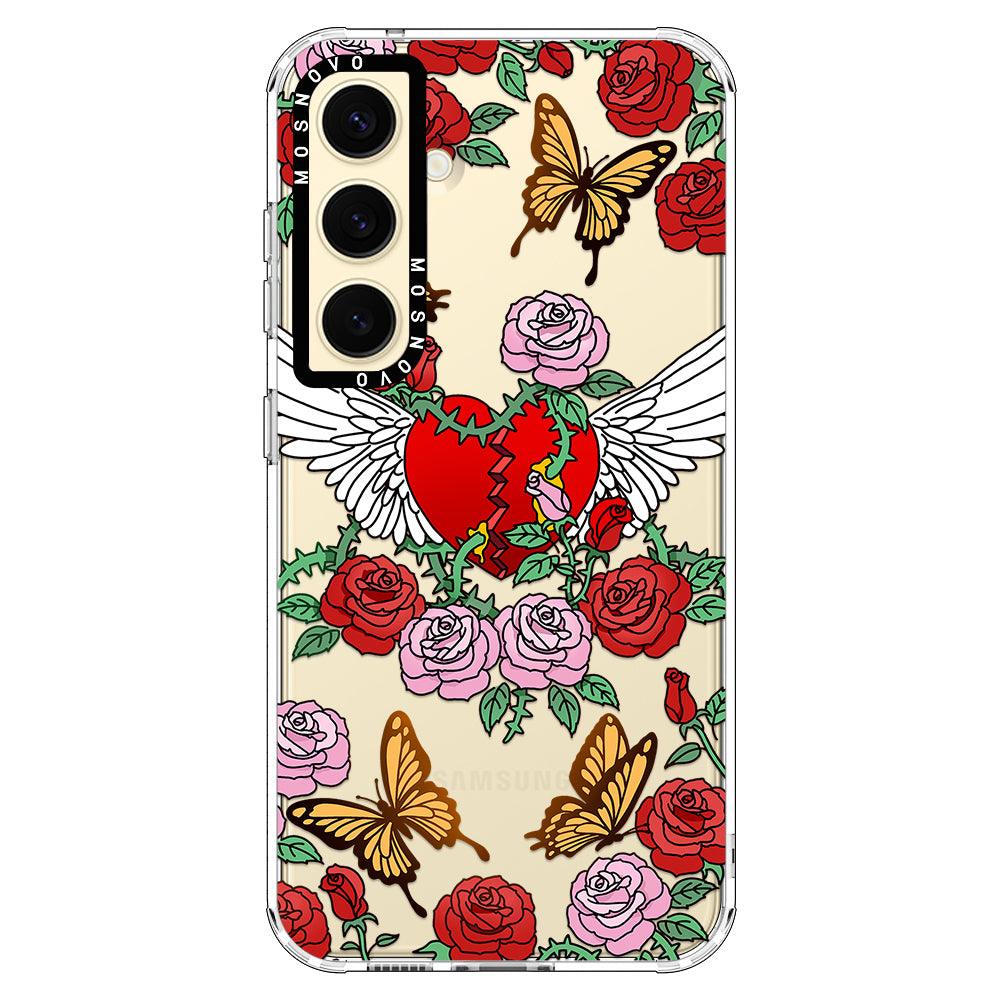 Wing Heart Phone Case - Samsung Galaxy S24 Plus Case - MOSNOVO