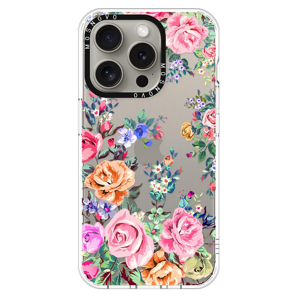 Flower Garden Phone Case - iPhone 15 Pro Case - MOSNOVO