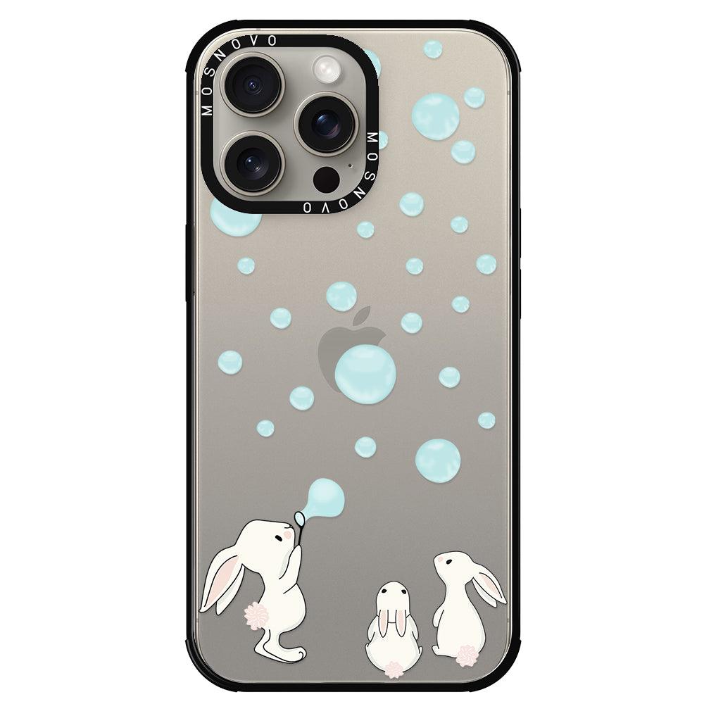 Bunny Blow Bubble Phone Case - iPhone 15 Pro Max Case - MOSNOVO