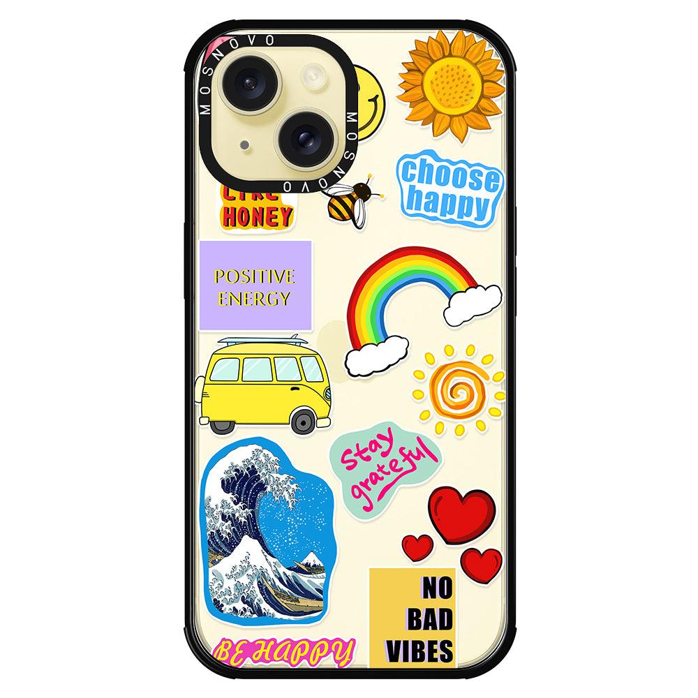 Happy Vibes Phone Case - iPhone 15 Case - MOSNOVO