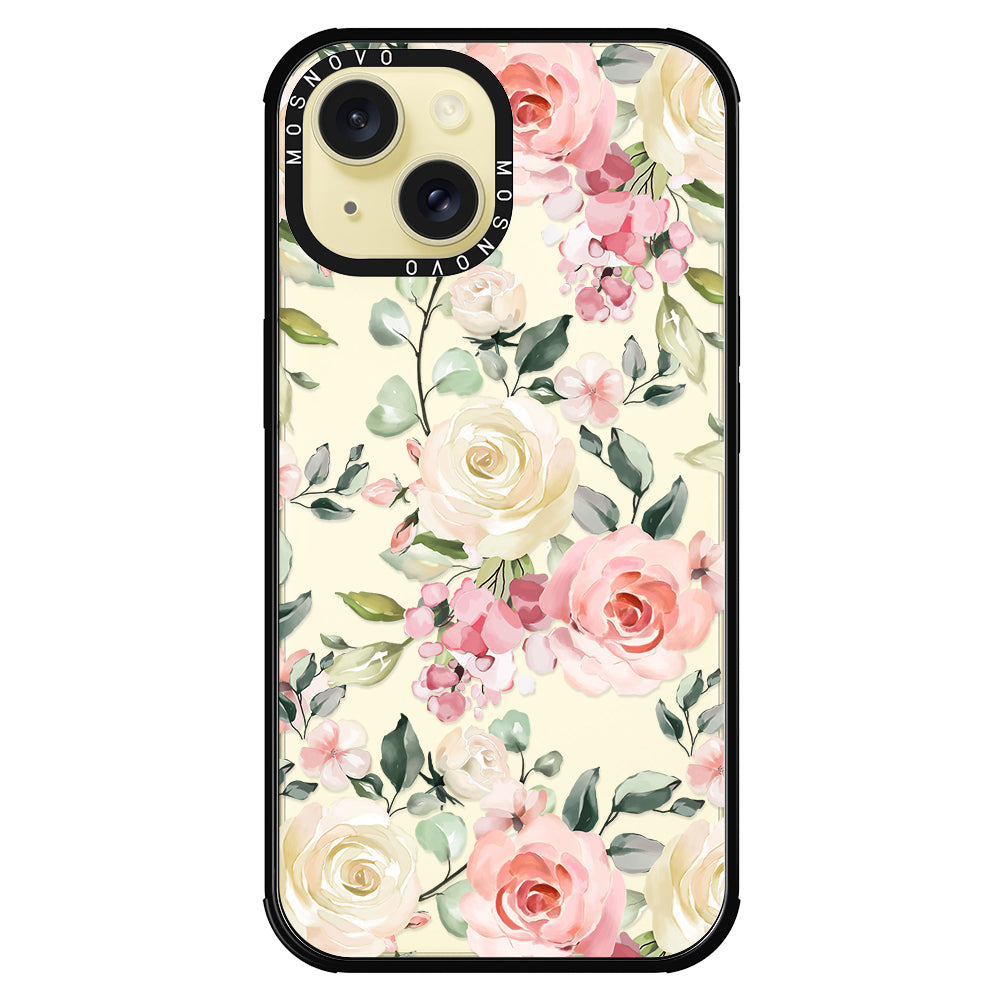 Watercolor Flower Floral Phone Case - iPhone 15 Case - MOSNOVO