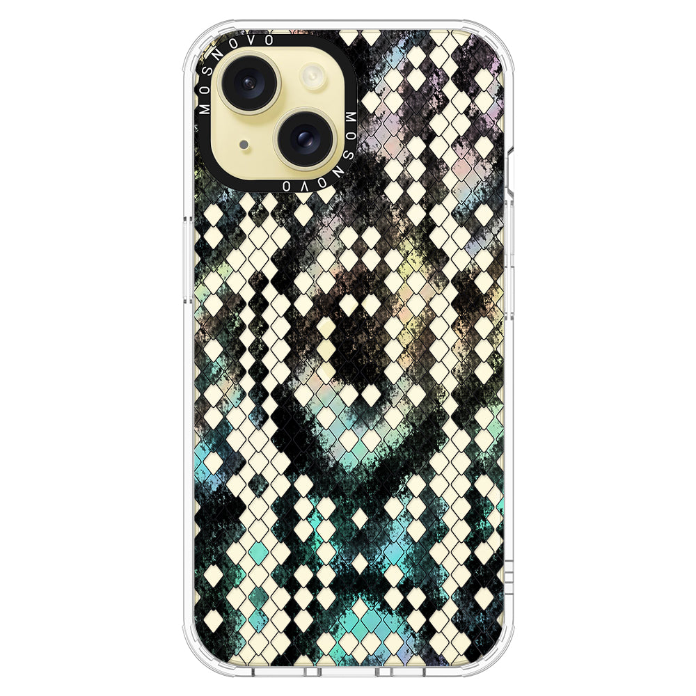 Rainbow Snake Print Phone Case - iPhone 15 Plus Case - MOSNOVO