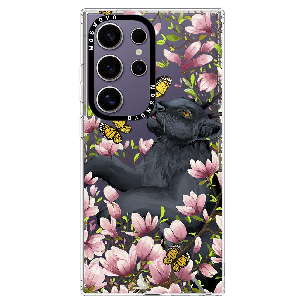 Black Panther Garden Phone Case - Samsung Galaxy S24 Ultra Case - MOSNOVO