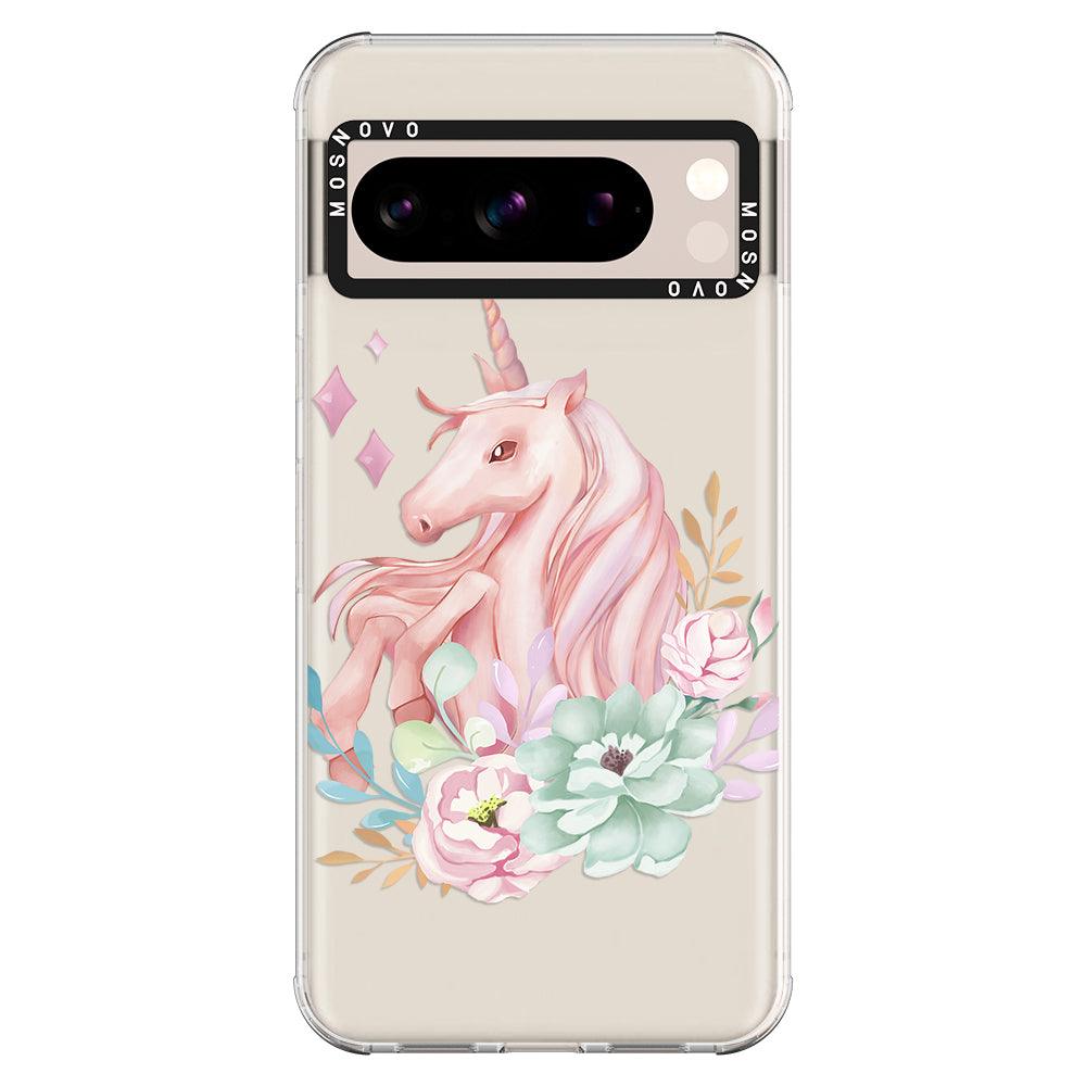 Pastel Flower Unicorn Phone Case - Google Pixel 8 Pro Case