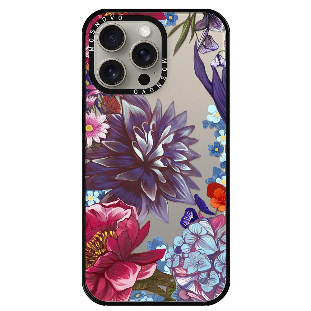 Blue Lilacs Phone Case - iPhone 15 Pro Max Case - MOSNOVO