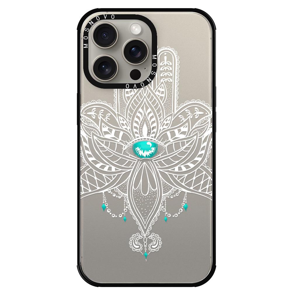 Hamsa Hand Phone Case - iPhone 15 Pro Max Case - MOSNOVO