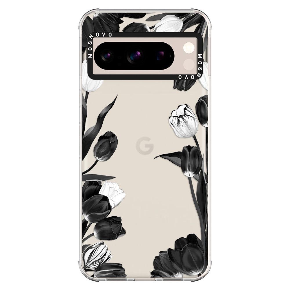 Black Tulips Phone Case - Google Pixel 8 Pro Case - MOSNOVO