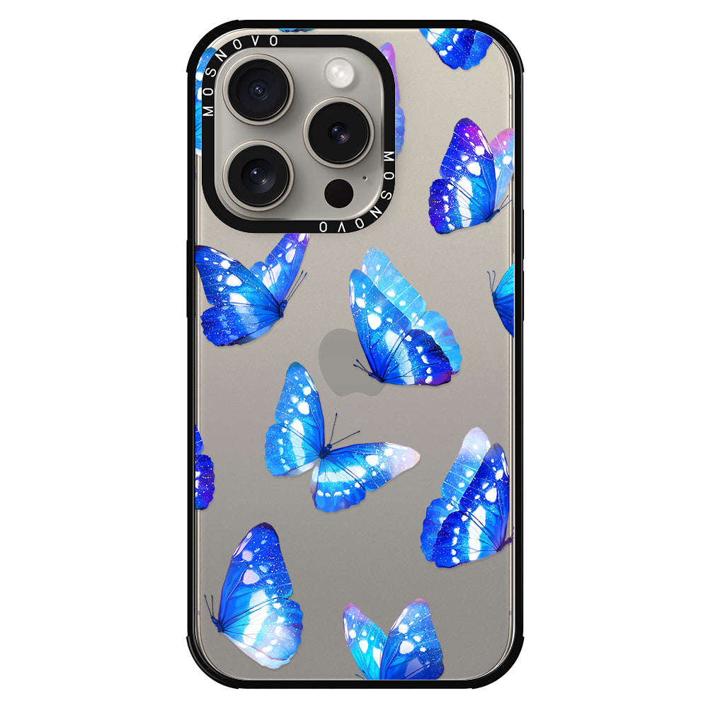 Stunning Blue Butterflies Phone Case - iPhone 15 Pro Case - MOSNOVO