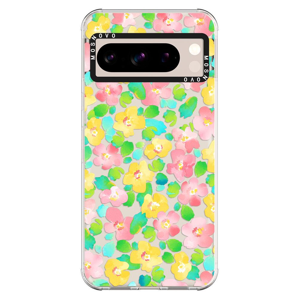 Floral Print Phone Case - Google Pixel 8 Pro Case - MOSNOVO