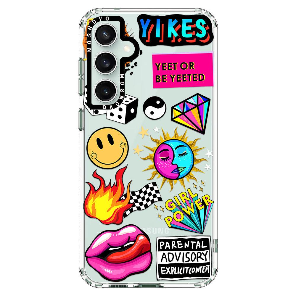 Funky Stickers Phone Case - Samsung Galaxy S23 FE Case