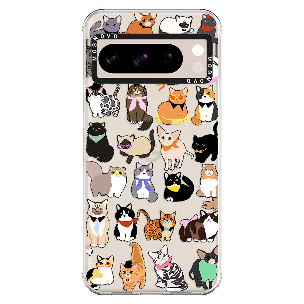 Cute Cat Phone Case - Google Pixel 8 Pro Case - MOSNOVO