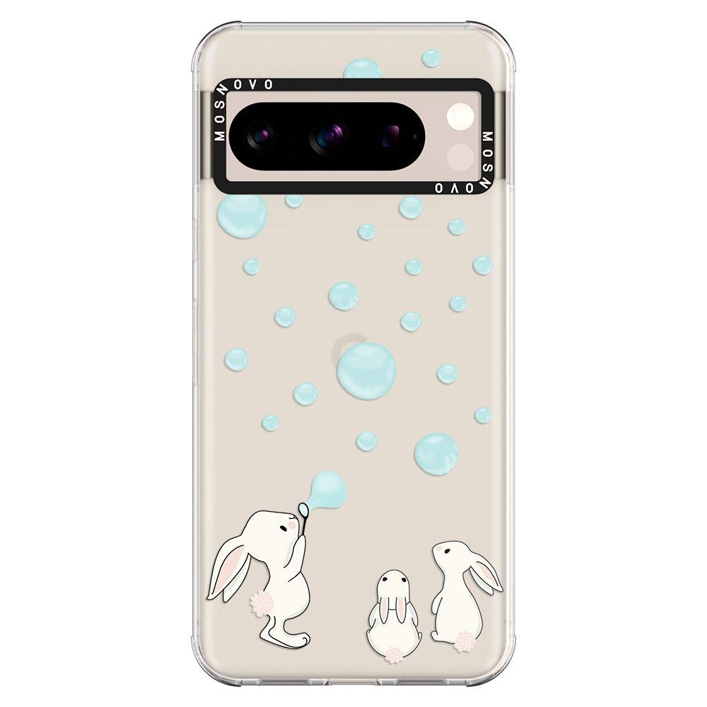 Bunny Blow Bubble Phone Case - Google Pixel 8 Pro Case - MOSNOVO