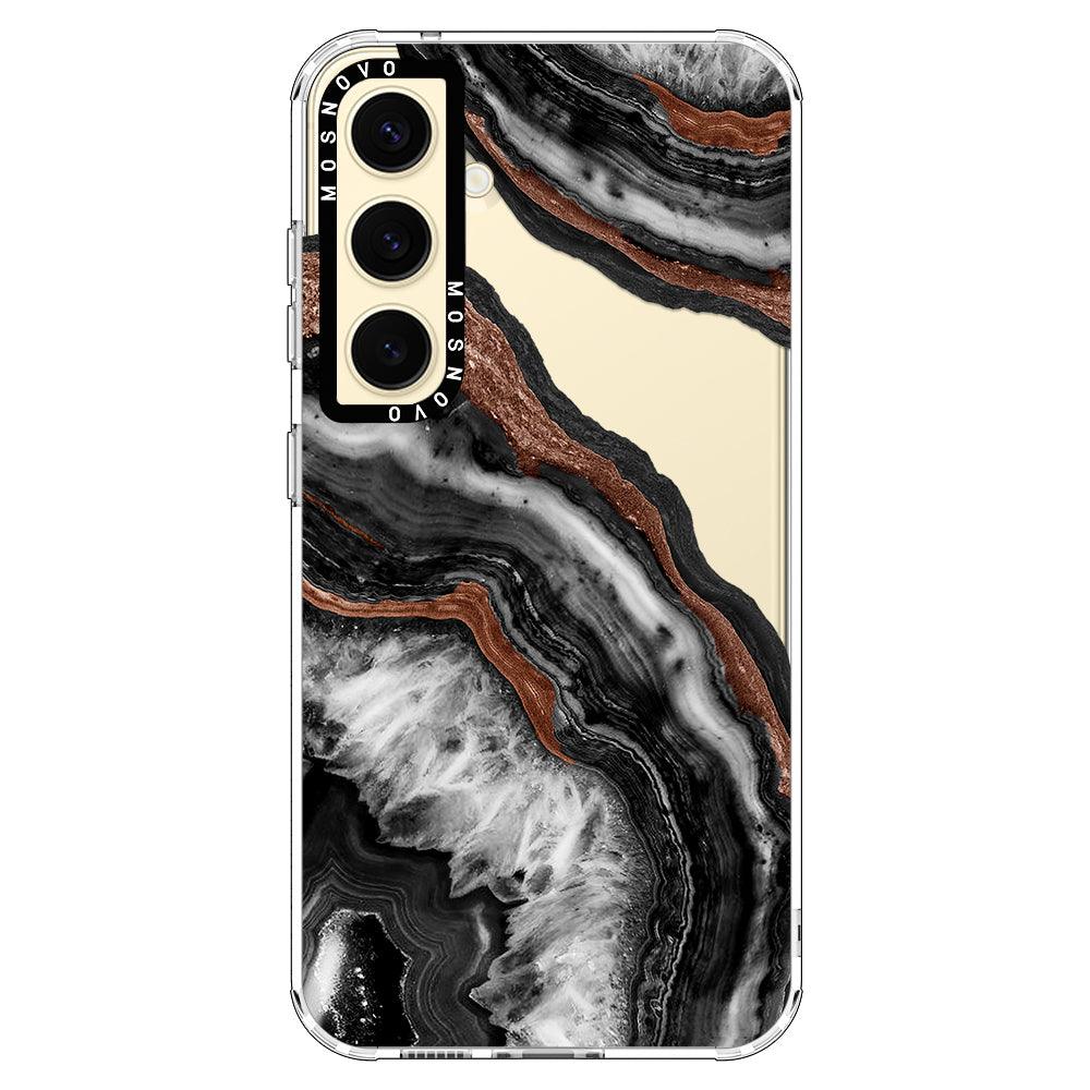 Black Agate Phone Case - Samsung Galaxy S24 Case - MOSNOVO