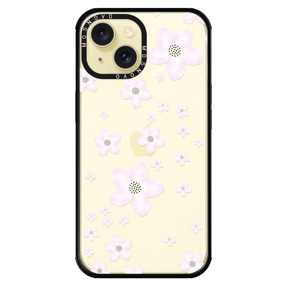 Pink Cherry Blossom Phone Case - iPhone 15 Case - MOSNOVO