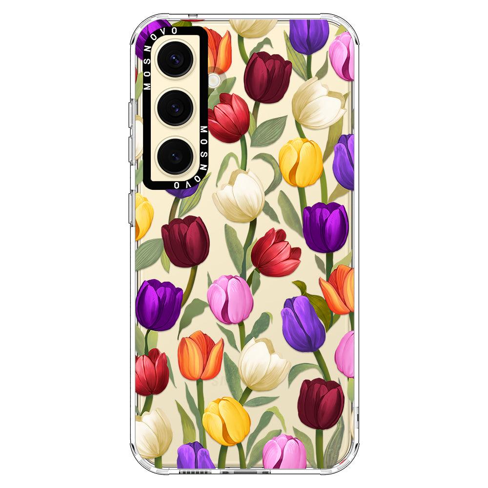 Colorful Tulips Phone Case - Samsung Galaxy S24 Case - MOSNOVO