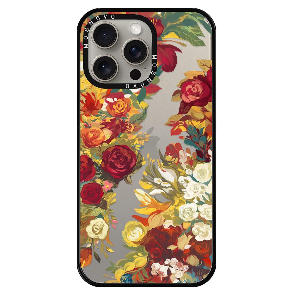 Vintage Flower Garden Phone Case - iPhone 15 Pro Max Case - MOSNOVO