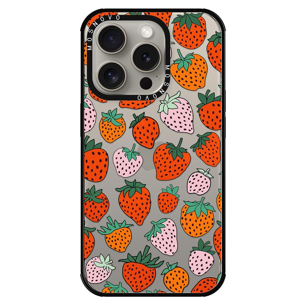 Cute Strawberry Phone Case - iPhone 15 Pro Case - MOSNOVO