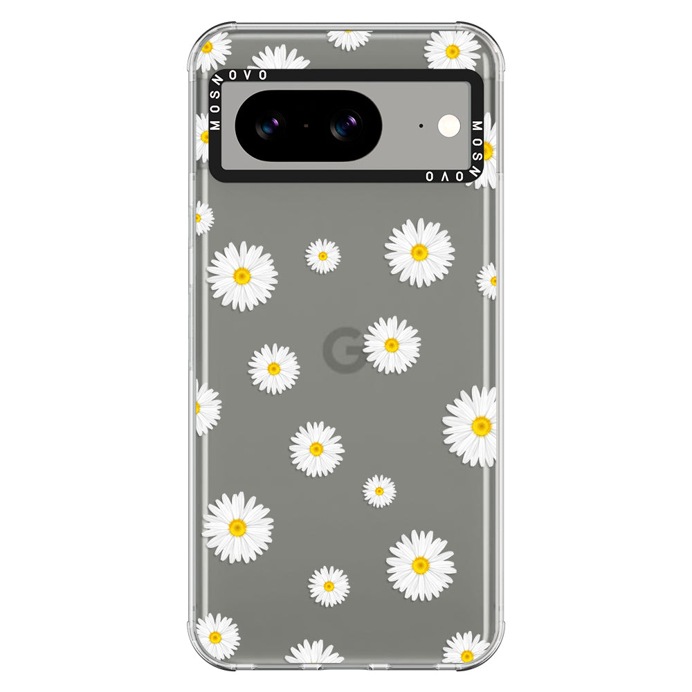 White Daisy Phone Case - Google Pixel 8 Case - MOSNOVO