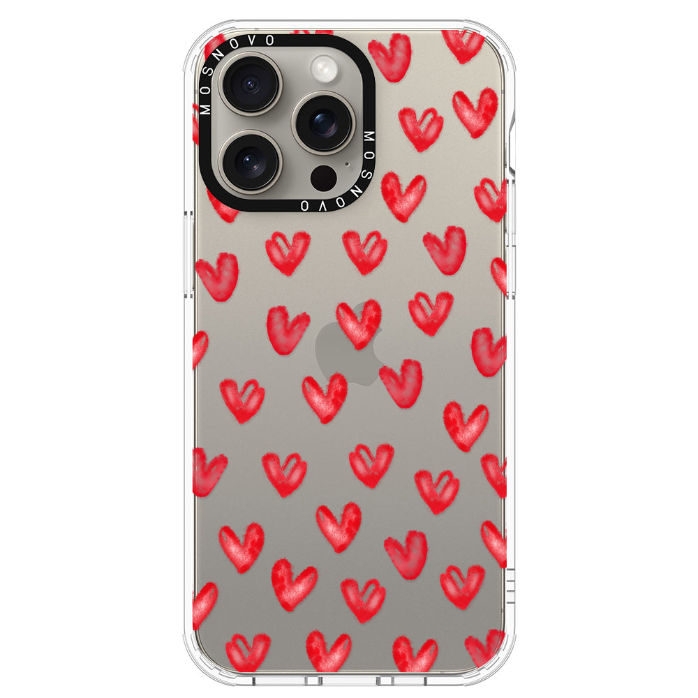 Cute Little Hearts Phone Case - iPhone 15 Pro Max Case - MOSNOVO