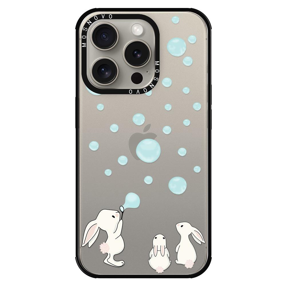 Bunny Blow Bubble Phone Case - iPhone 15 Pro Case - MOSNOVO