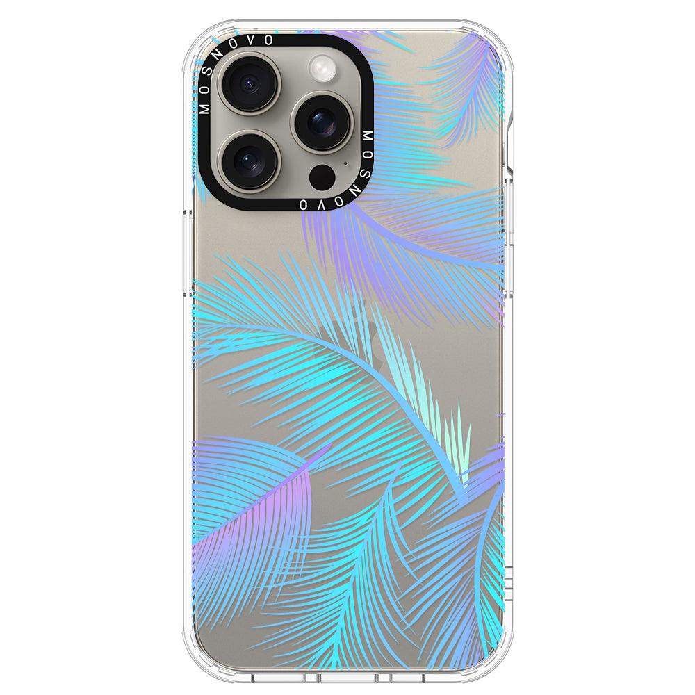 Gradient Tropical Palm Leaf Phone Case - iPhone 15 Pro Max Case - MOSNOVO