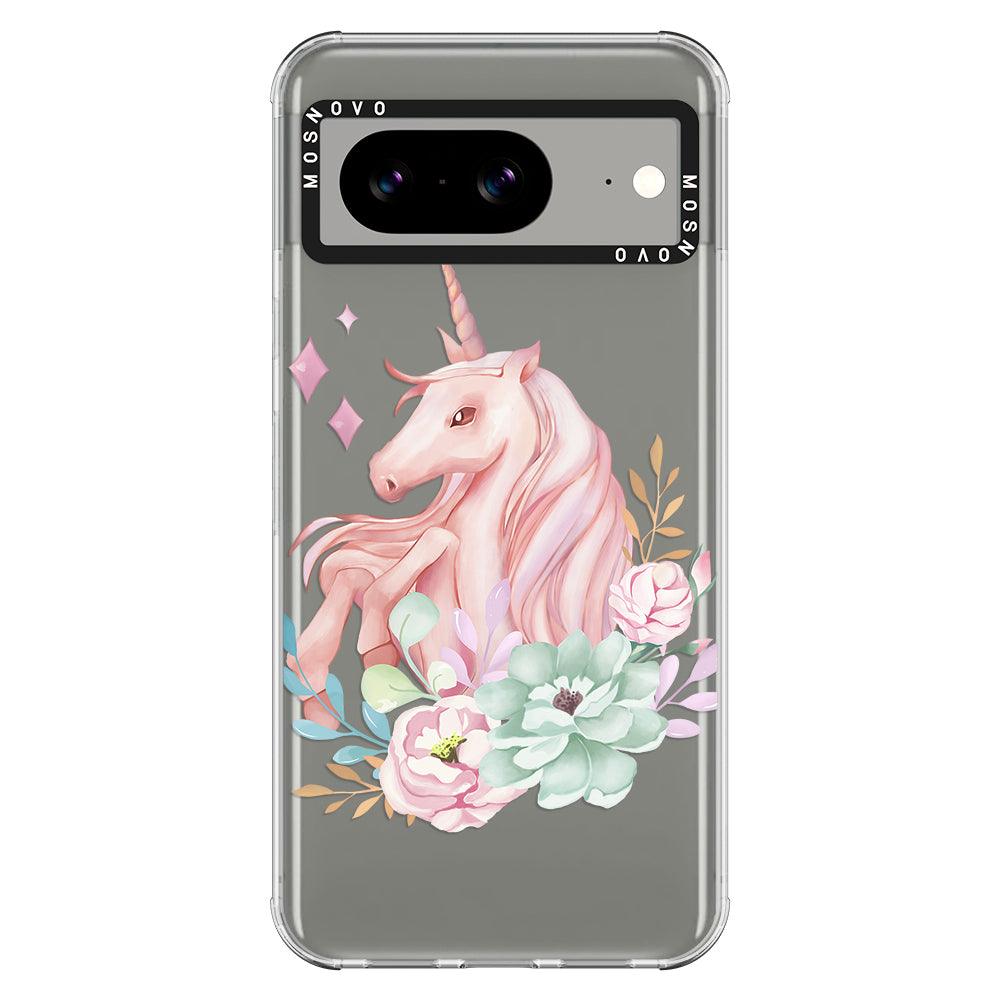 Elegant Flowers Unicorn Phone Case - Google Pixel 8 Case - MOSNOVO