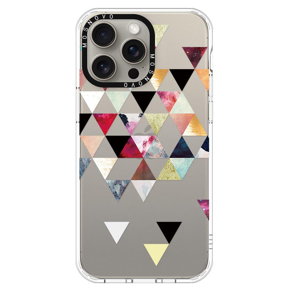 Triangles Stone Marble Phone Case - iPhone 15 Pro Max Case - MOSNOVO